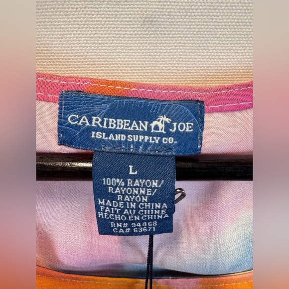 Caribbean Joe NWT tie dye ruffle hem tank dress size Large Beach Resortwear - Picture 2 of 11